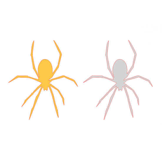 Örümcek etiket 11x13cm